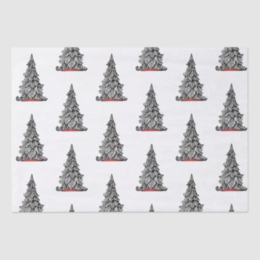 Tissue Paper Black and WHITE CHRISTMAS Seidenpapier (Vorderseite)
