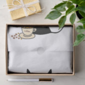 Tissue Paper Black Cat Boat Kaffee Seidenpapier (Geschenk)