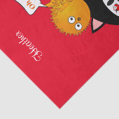 Tissue Paper Black Kitten Cat Fish Fish Knochen Seidenpapier (Ausschnitt)