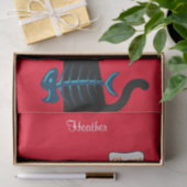 Tissue Paper Black Kitten Cat Fish Fish Knochen Seidenpapier (Geschenk)