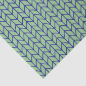 Tissue Paper BLAUE GREEN STRICK Seidenpapier (Detail)
