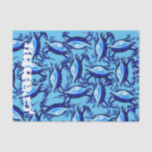 Tissue Paper Blue Crabs Seidenpapier (Vorderseite)
