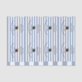 Tissue Paper Blue & White Stripe Graduation 2026 Seidenpapier (Vorderseite)