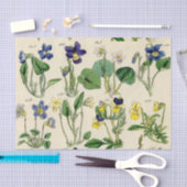 Tissue Paper "Botanische Violetten Vintage Blume" Seidenpapier (Handwerk)