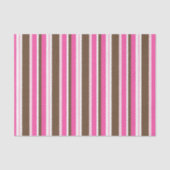 Tissue Paper Brown & Pink Stripe Seidenpapier (Vorderseite)