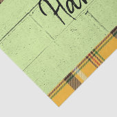 Tissue Paper Burnt Orange Kariert Green Seidenpapier (Ausschnitt)