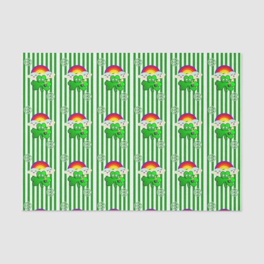 Tissue Paper Clover zum Saint Patrick's Day Seidenpapier (Vorderseite)