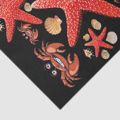 Tissue Paper Crabs Starfish Beach Muscheln Black Seidenpapier (Ausschnitt)