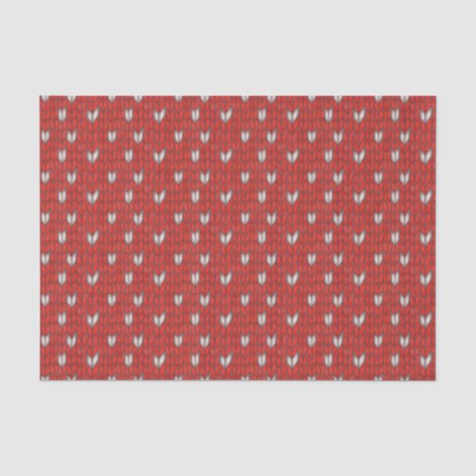 Tissue Paper des HERZ-STRICKS Seidenpapier (Vorderseite)