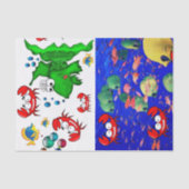 Tissue Paper Fish Crab Seidenpapier (Vorderseite)