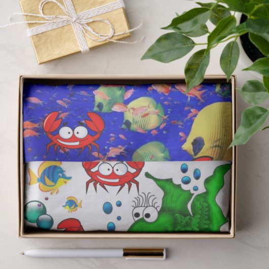 Tissue Paper Fish Crab Seidenpapier (Geschenk)
