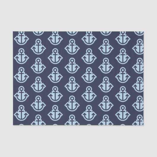 Tissue Paper für Navy und Light Blue Anchors Seidenpapier (Vorderseite)