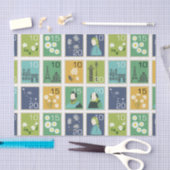 Tissue Paper für niedliche Briefmarke Seidenpapier (Handwerk)