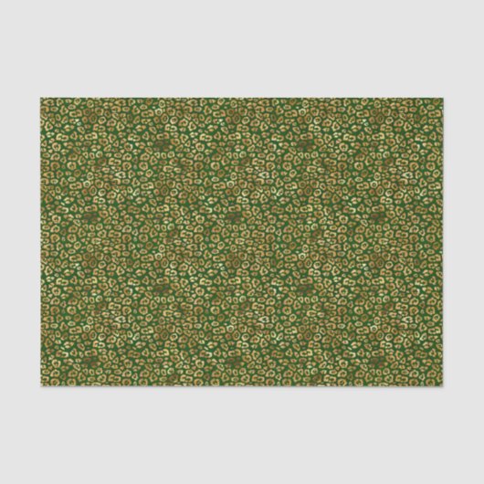 Tissue Paper - Green And Gold Pattern Seidenpapier (Vorderseite)