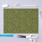 Tissue Paper - Green And Gold Pattern Seidenpapier (Handwerk)