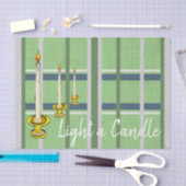 Tissue Paper Green Kariert Candles Seidenpapier (Handwerk)