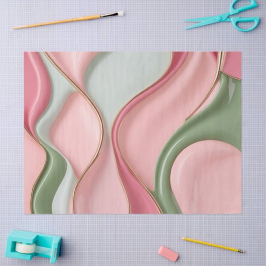 Tissue paper in stylish abstract graphic seidenpapier (Basteln)