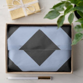 Tissue Paper Light Blue and Black Chevrons Seidenpapier (Geschenk)
