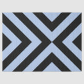 Tissue Paper Light Blue and Black Chevrons Seidenpapier (Vorderseite)