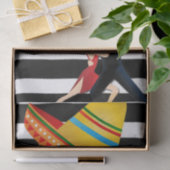 Tissue Paper Mexican Dancers Black Strip Seidenpapier (Geschenk)