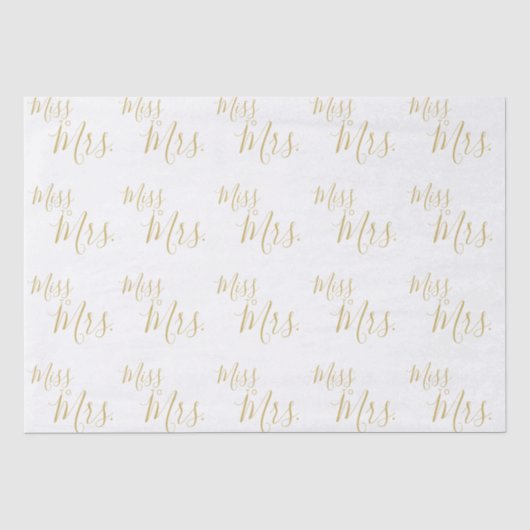 Tissue Paper - Miss to Mrs Gold Seidenpapier (Vorderseite)