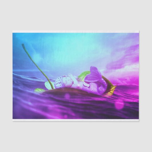 Tissue Paper mit Baby Mermaid Seidenpapier (Vorderseite)