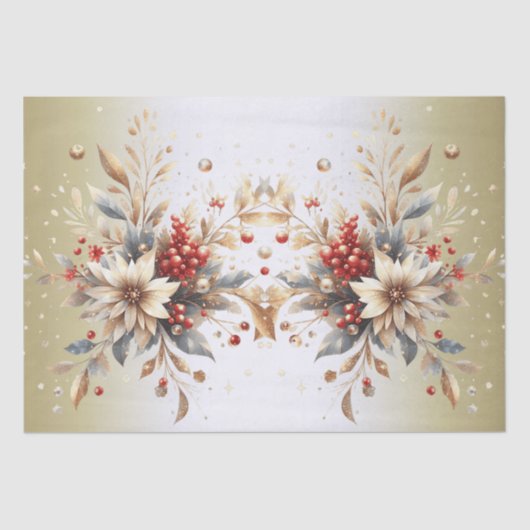 Tissue Paper Moderne Holiday Blume Seidenpapier (Vorderseite)