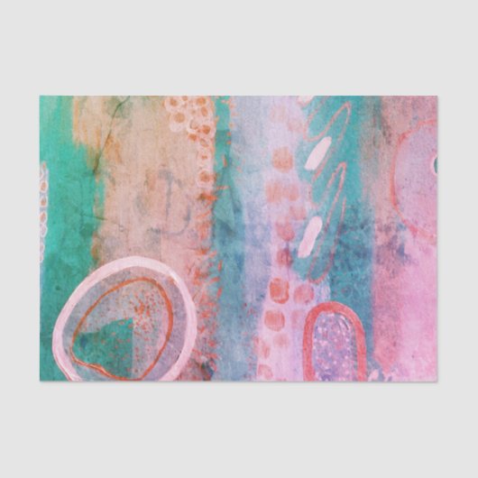 Tissue Paper Multicolor Abstrakt Art Seidenpapier (Vorderseite)