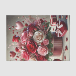 Tissue Paper of Beautiful Rosen Floral Valentines' Seidenpapier