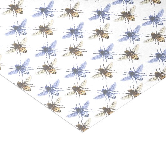 Tissue Paper of Blue and Gold Honeybees Seidenpapier