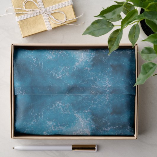 Tissue Paper of Blue Ocean Rippling Waves Seidenpapier (Geschenk)