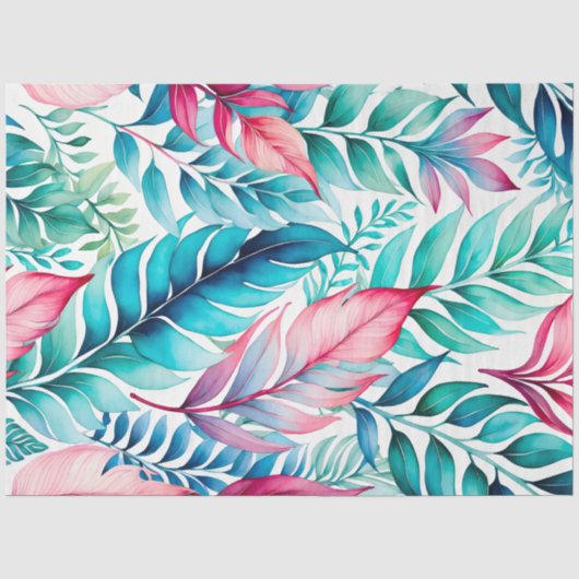 Tissue Paper of Colorful Botanic Art Seidenpapier (Vorderseite)
