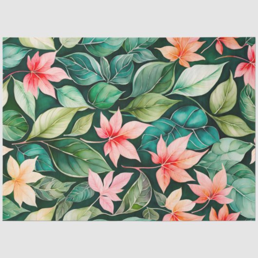 Tissue Paper of Colorful Botanic Art Seidenpapier (Vorderseite)