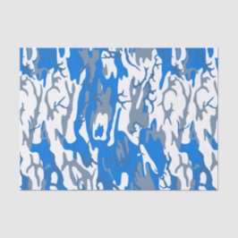 Tissue Paper of Ice Water Blue Camouflage Seidenpapier