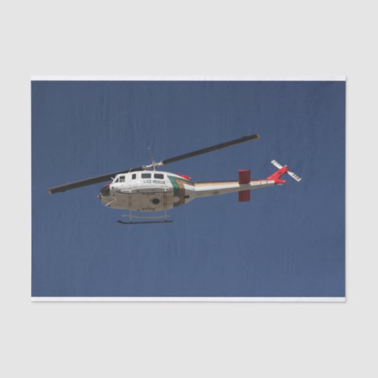 Tissue Paper of Police Rescue Helicopter Seidenpapier (Vorderseite)