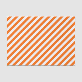 Tissue Paper Orange Diagonal Stripes Seidenpapier