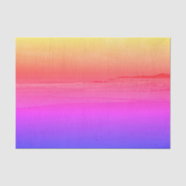 Tissue Paper Pink Beach Sunset Yellow Orange v2 Seidenpapier