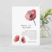 Tissue Paper Poppies Wedding Einladung (Stehend Vorderseite)