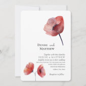 Tissue Paper Poppies Wedding Einladung (Vorderseite)