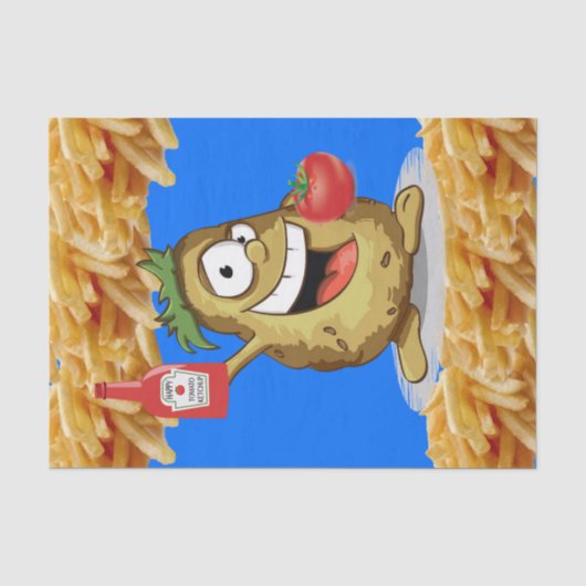 Tissue Paper Potato French Fries Ketchup Seidenpapier (Vorderseite)
