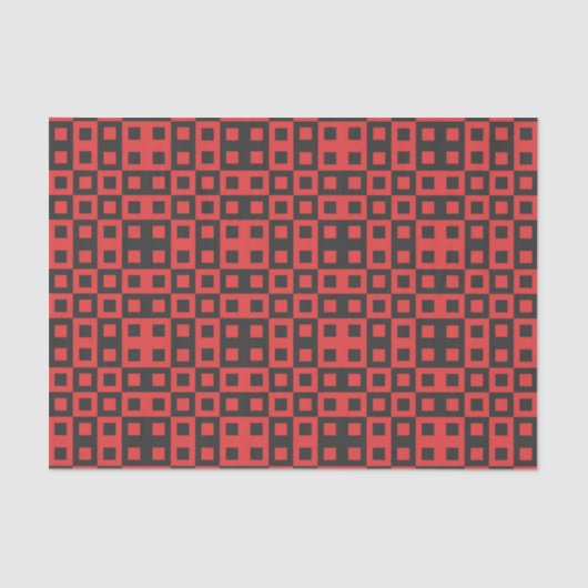 Tissue Paper PSYCHEDELIC BLACK AND RED Seidenpapier (Vorderseite)