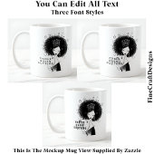 Tissue Paper Queen Afro Quote 038 Neuheit Handwerk Kaffeetasse