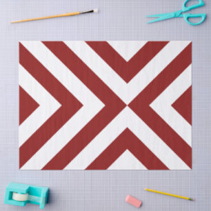 Tissue Paper "Red and White Chevrons" Seidenpapier