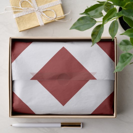 Tissue Paper "Red and White Chevrons" Seidenpapier (Geschenk)
