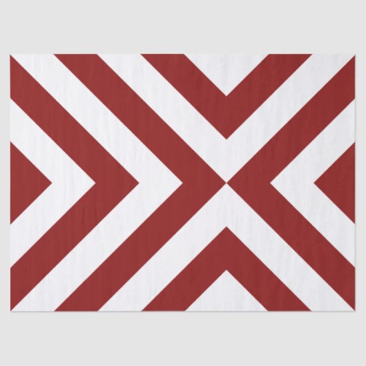 Tissue Paper "Red and White Chevrons" Seidenpapier (Vorderseite)