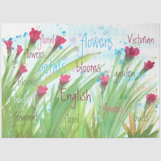 Tissue Paper Red Blue and Green Craft Seidenpapier (Vorderseite)