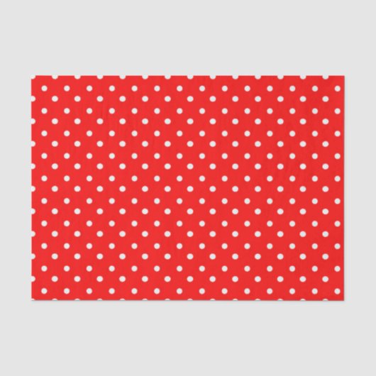 Tissue Paper/Red Polka Dots Seidenpapier (Vorderseite)