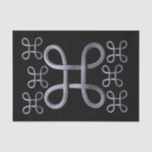 Tissue Paper Rope Black Silver Seidenpapier (Vorderseite)