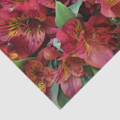 Tissue Paper (rote Blume) Seidenpapier (Ausschnitt)