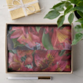 Tissue Paper (rote Blume) Seidenpapier (Geschenk)